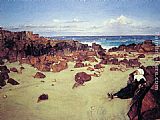 James Abbott Mcneill Whistler Famous Paintings - The Coast of Brittany